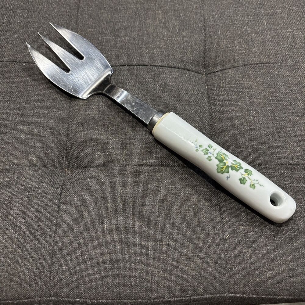 Corelle Coordinates Callaway Ivy Stainless Serving Fork Utensil Plastic Handle